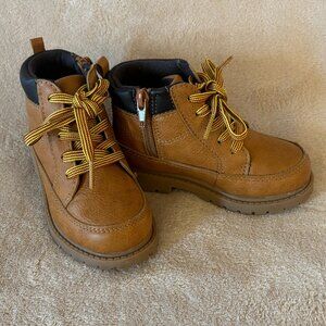 CARTER'S Boy's TRAIL Hiking High Top Boots Size 9M Toddler in Color Tan/Black